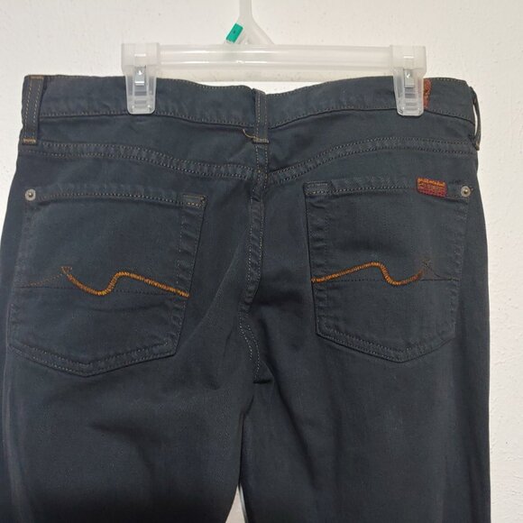 7 for all mankind size 28 Women's Bootcut midrise Jean Dark Wash Graphite - Picture 3 of 6